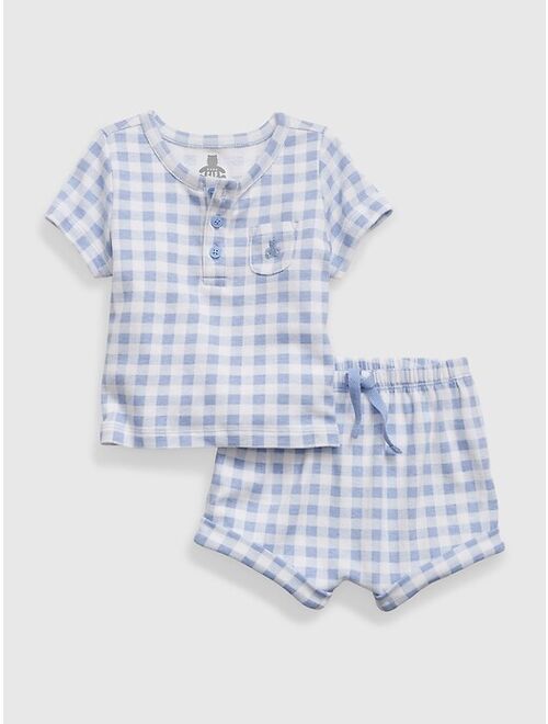 Gap Baby 100% Organic Cotton Henley Two-Piece Outfit Set
