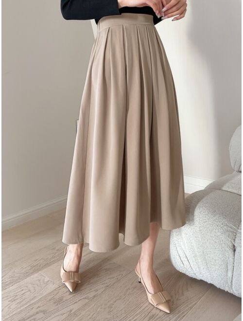 DAZY High Waist Plicated Detail Skirt