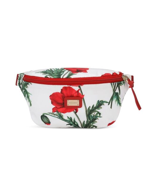 Dolce & Gabbana Kids all-over poppy-print belt bag