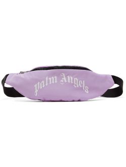 Kids Purple Letter Print Curved Pouch
