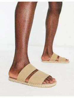 slip on espadrilles in stone