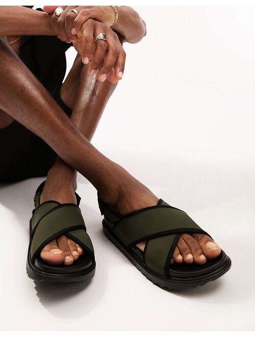ASOS DESIGN tech sandals in khaki