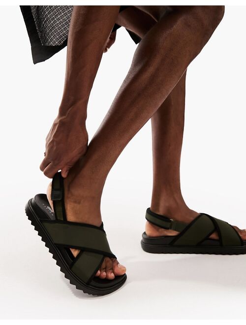 ASOS DESIGN tech sandals in khaki