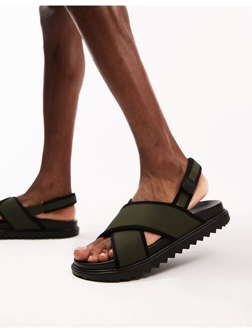 ASOS DESIGN tech sandals in khaki