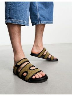 sandals in khaki