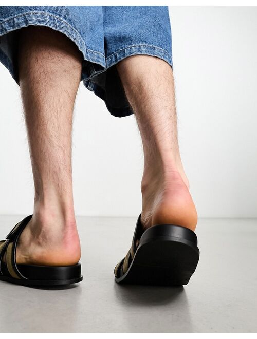 ASOS DESIGN sandals in khaki
