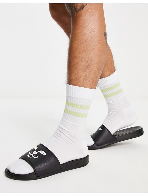 Rip N Dip RIPNDIP lord jermal face slides in black