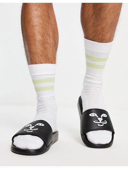 Rip N Dip RIPNDIP lord jermal face slides in black