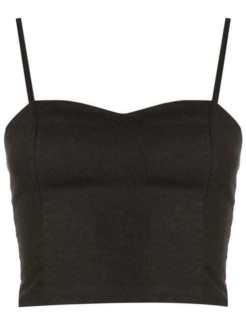 LUIZA BOTTO sweetheart-neck cropped top