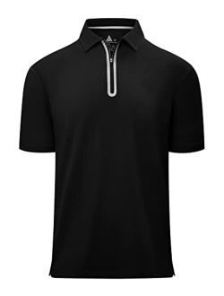 V VALANCH Golf Polo Shirts for Men Short Sleeve Moisture Wicking Golf Shirts Collared Athletic Tennis Polo