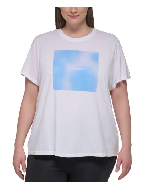 Calvin Klein Performance Plus Size Crewneck Logo T-Shirt