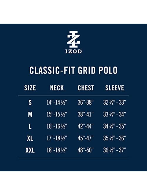 IZOD Men's Performance Golf Grid Polo