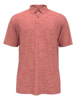 PGA TOUR Men's Micro Floral Short Sleeve Golf Polo Shirt