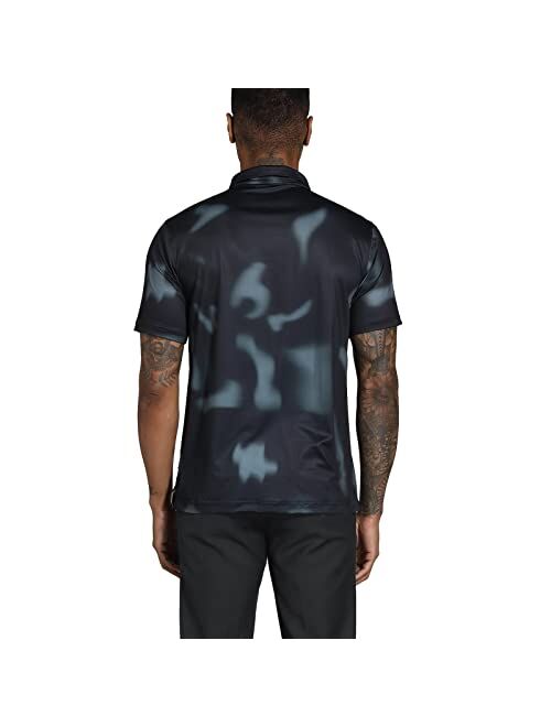 Ephemoca Golf Shirts for Men Dry Fit Performance Short Sleeve Print Moisture Wicking Polo Shirt
