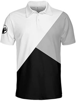 PAGYMO Golf Shirts for Men Funny Golf Shirts for Men Skull Shirts for Men Crazy Polo Golf Shirts for Men Golf Gifts for Men