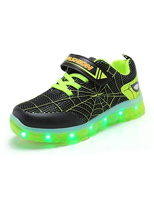 BFOEL Spider Light up Shoes for Boys Girls Toddler Led Walking Sneaker with USB Charging Birthday Thanksgiving Christmas Day Best Gift