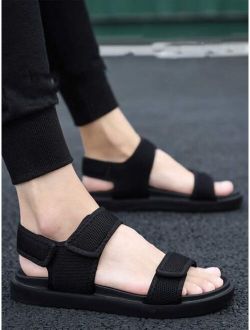 Men Minimalist Hook and loop Fastener Strap Sandals
