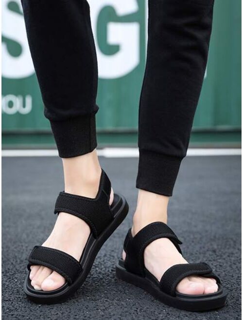 Men Minimalist Hook and loop Fastener Strap Sandals