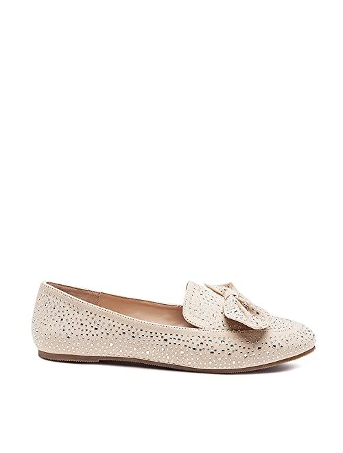 London Rag Dewdrops Embellished Casual Bow Mules