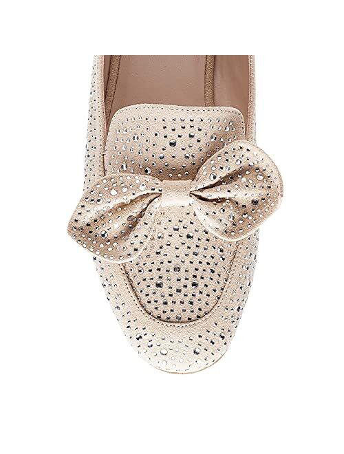 London Rag Dewdrops Embellished Casual Bow Mules