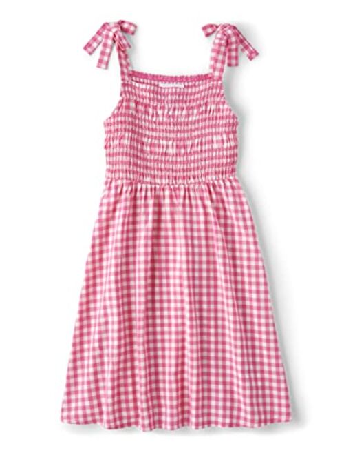 The Children's Place Girls' One Size Tie Shoulder Casual Dress