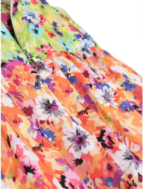 MSGM Kids floral-print sleeveless dress