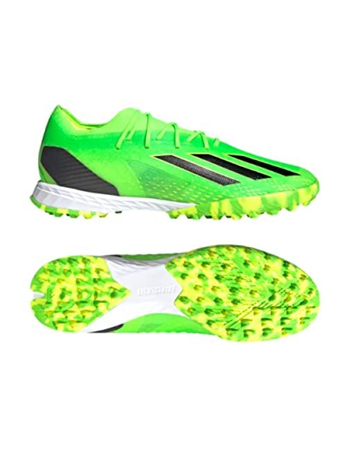 adidas X SPEEDPORTAL.1 Turf Unisex Football Soccer Shoes, Solar Green/Core Black/Solar Yellow