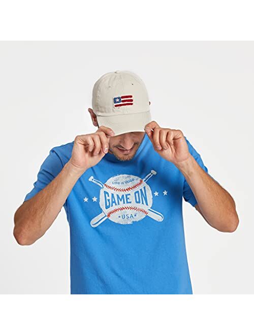 Life is Good - Unisex American Flag Tattered Chill Cap