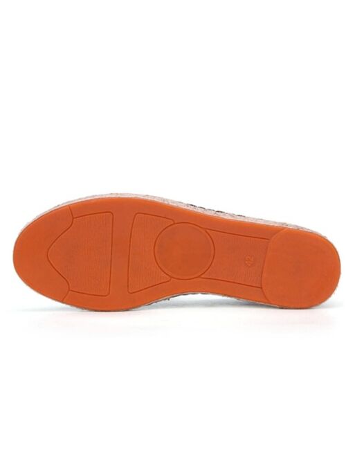 Shein Men Stitch Detail Slip On Loafers, Vacation Black Canvas Espadrille Loafers For Outdoor