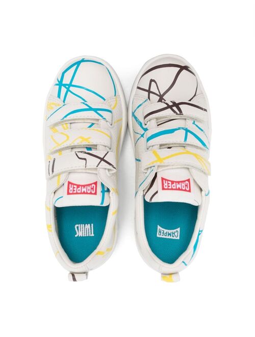 Camper Kids graphic-print leather sneakers