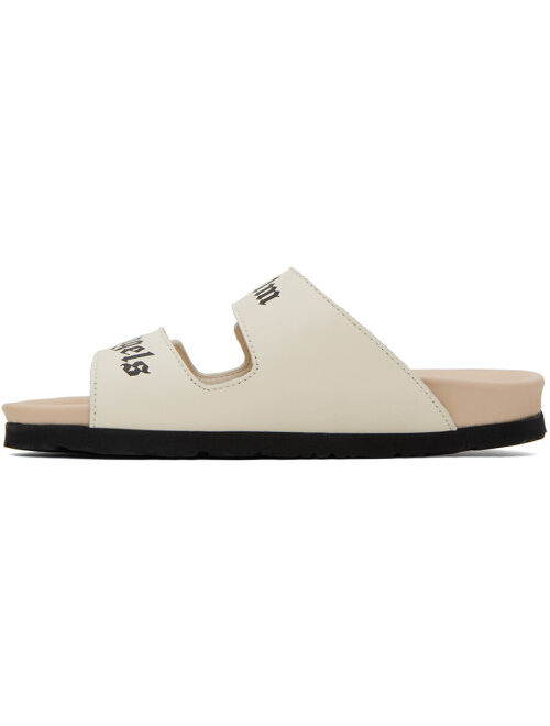 Palm Angels Off-White Logo Sandals