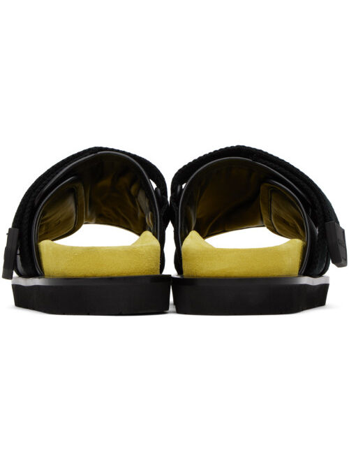 AMBUSH Black & Yellow Padded Sandals