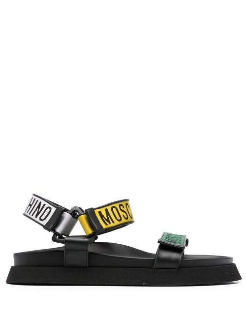 Moschino logo-print strap sandals