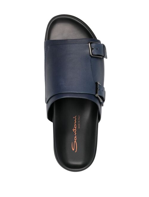 Santoni flat leather sandals