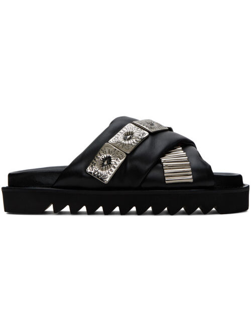 Toga Virilis SSENSE Exclusive Black Criss-Crossing Sandals