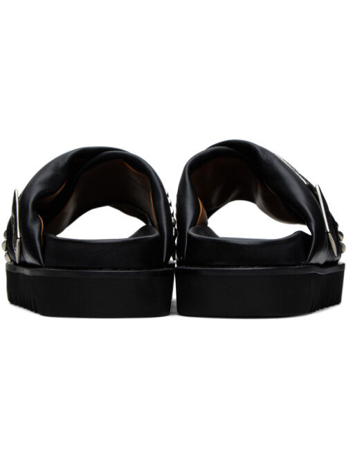 Toga Virilis SSENSE Exclusive Black Criss-Crossing Sandals
