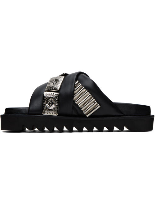 Toga Virilis SSENSE Exclusive Black Criss-Crossing Sandals