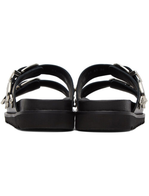 Toga Virilis Black Embellished Sandals