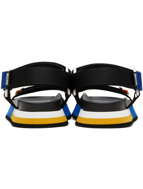 Moschino Multicolor Logo Tape Sandals
