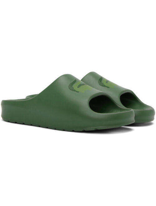 Lacoste Green Croco 2.0 Slides
