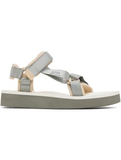 Suicoke Gray & White DEPA-2PO Sandals