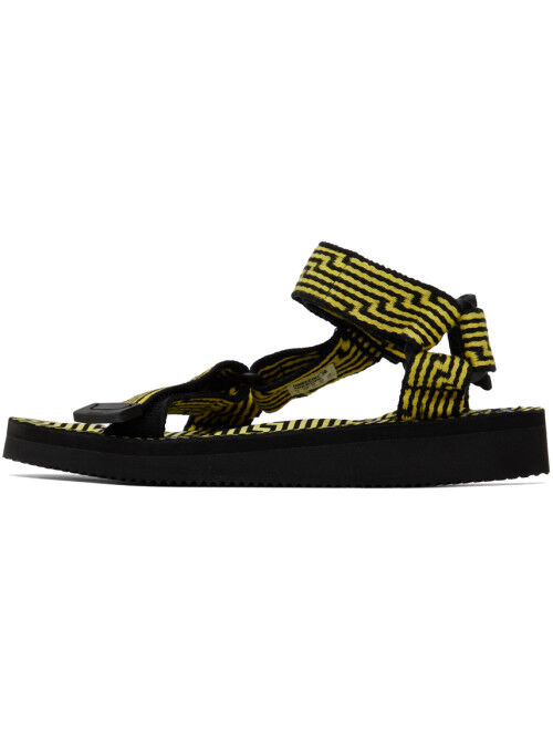 Suicoke Black & Yellow DEPA-JC01 Sandals