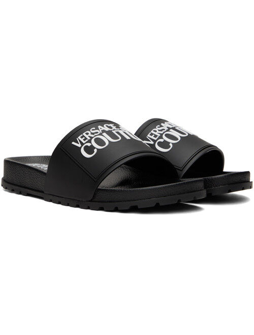 Buy Versace Jeans Couture Black Fondo Slides online | Topofstyle
