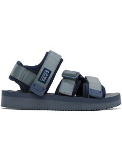 Suicoke Navy & Gray KISEE-V Sandals