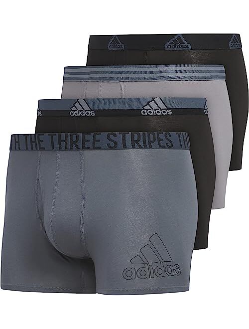 adidas Stretch Cotton Trunks Underwear 4-Pack