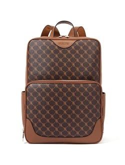 Genuine Leather 15.6 inch Laptop Backpack for Women Computer Bag College Casual Backpack