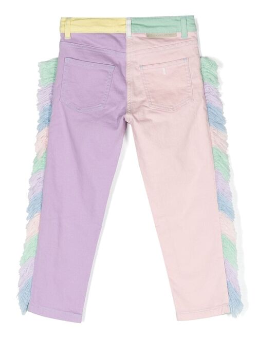 Stella McCartney Kids unicorn-print colour-block jeans