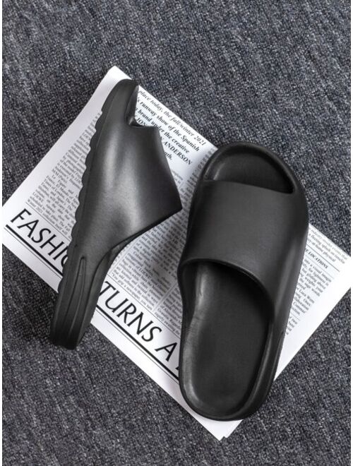 Men s Fashionable Eva Solid Color Slippers For Street Beach And Outdoor