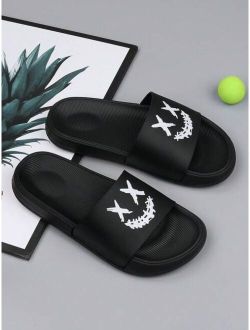 Men Expression Pattern Slides Casual Indoor EVA Slippers