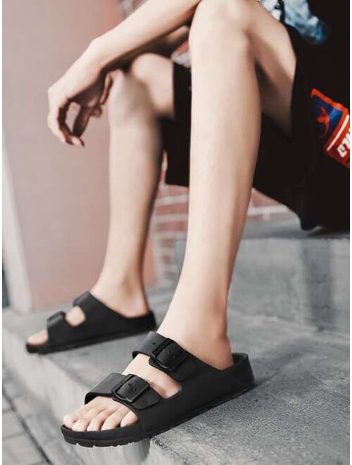 Men Buckle Decor Slides Fashion Summer Slides